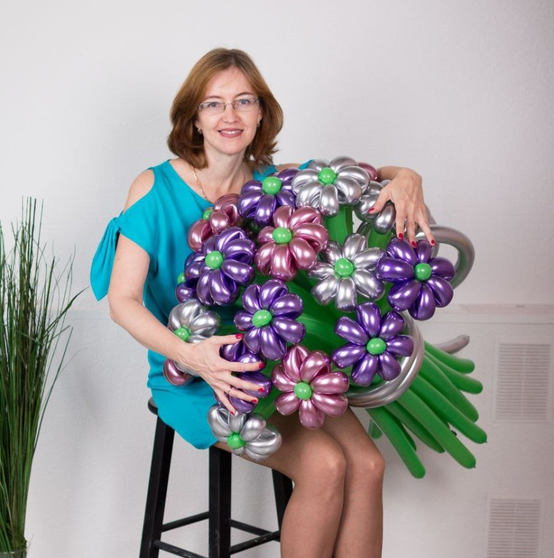 букет ромашек из шариков